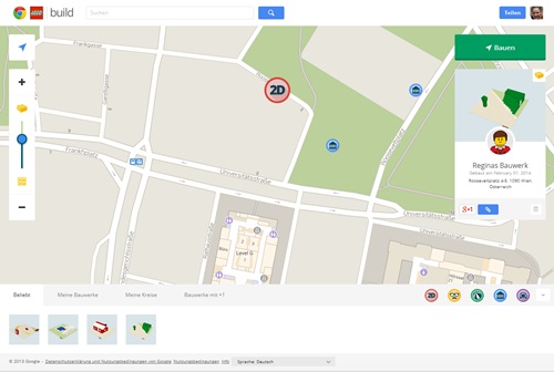 Lego Huser auf Google-Maps besuchen