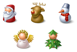 Weihnachtliche Winter Icons